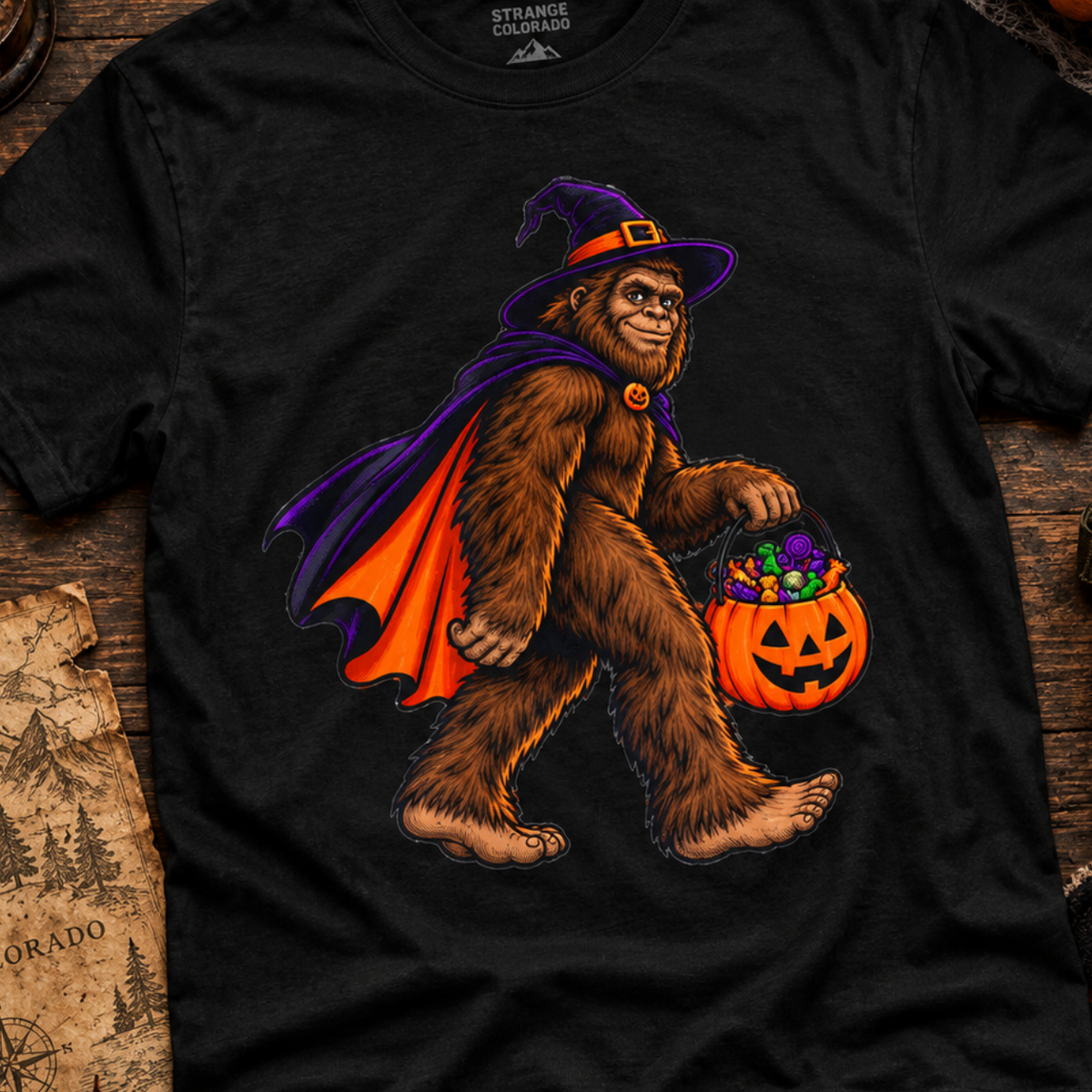 Bigfoot Witch Halloween T-Shirt