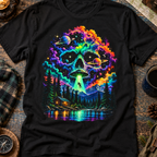 Trippy Psychedelic Alien UFO Forest T-Shirt