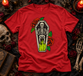 Gothic Skeleton Coffin Rose T-Shirt
