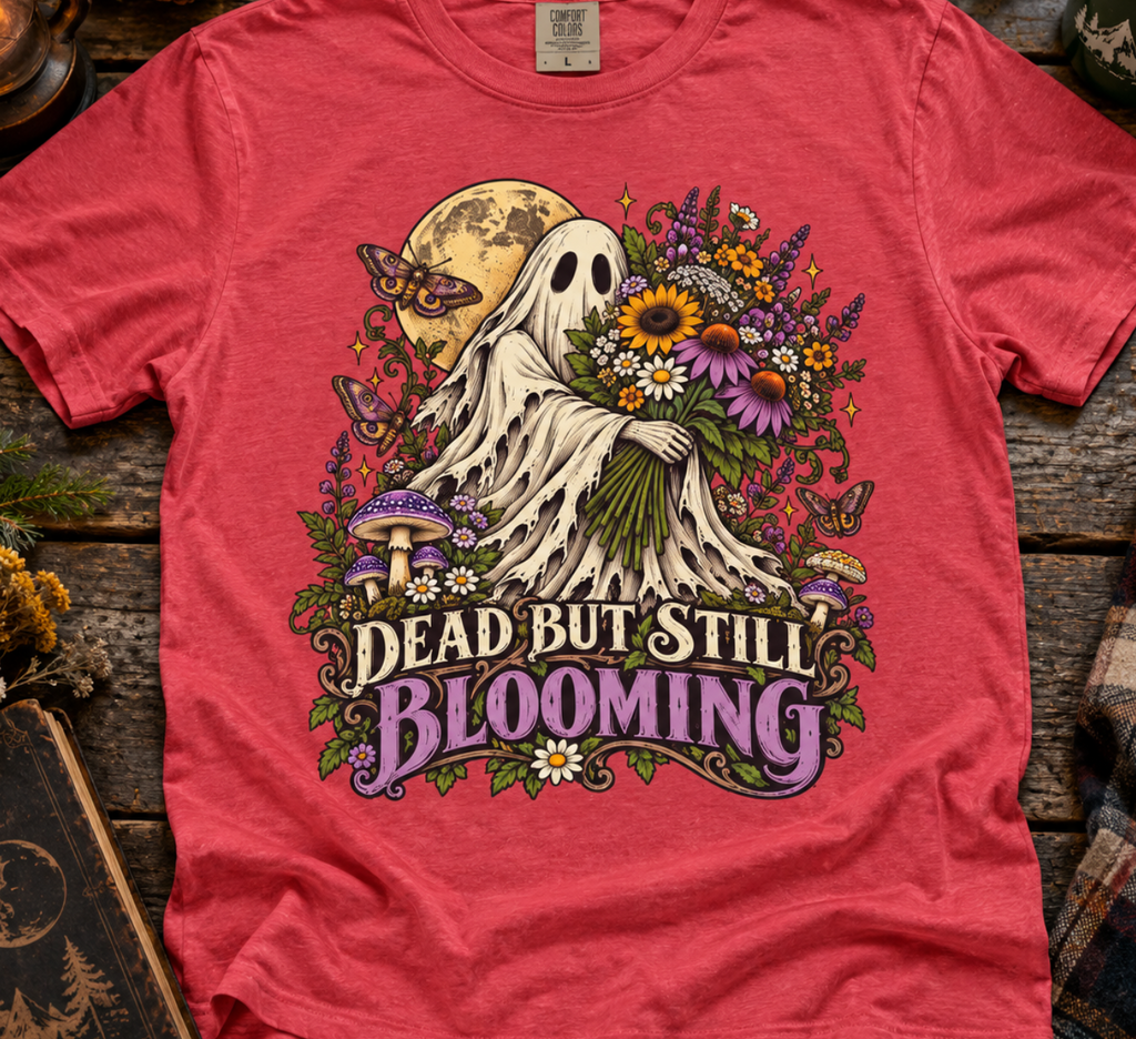 Dead but Still Blooming Floral Ghost T-Shirt