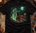 Haunted Moonlit Road Ghost T-Shirt
