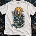 Mermaid Moon T-Shirt — Vintage Wave Mermaid Graphic Tee