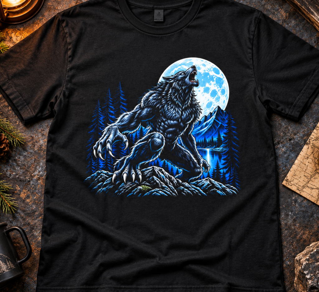 Wolf Moon T-Shirt — Howling Wolf Graphic Tee