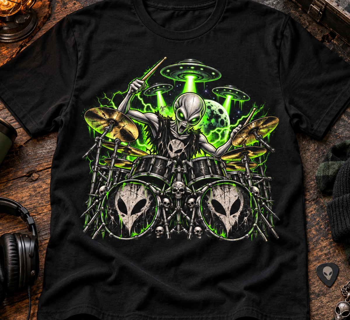 Alien Drummer T-Shirt
