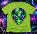 Alien UFO Forest Psychedelic Graphic Tee