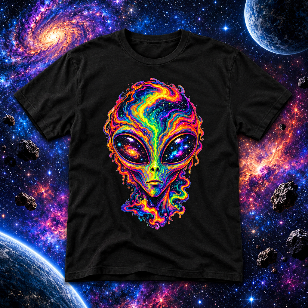 Colorful Psychedelic Alien T-Shirt