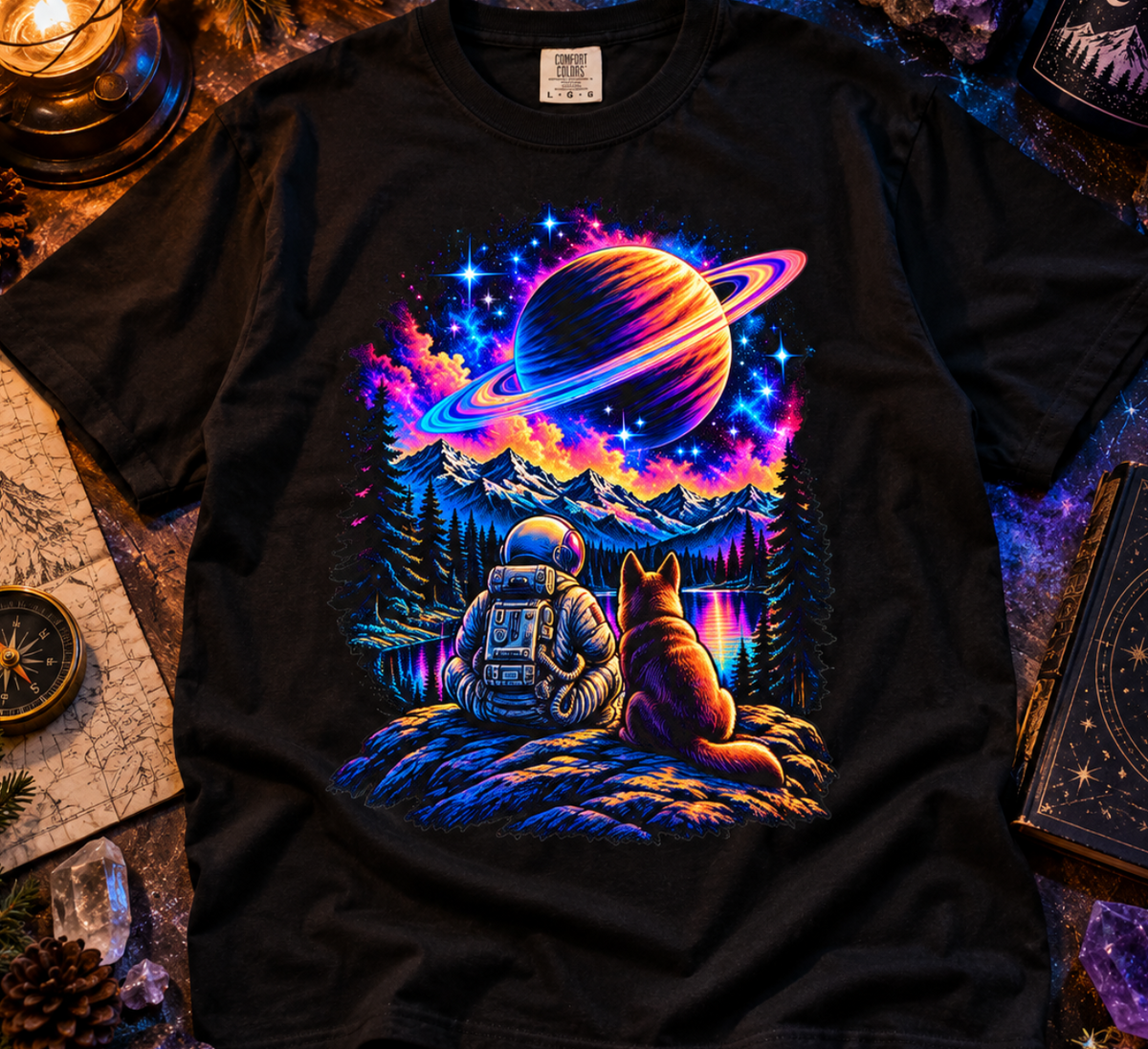 Cosmic Stargazer Astronaut T-Shirt