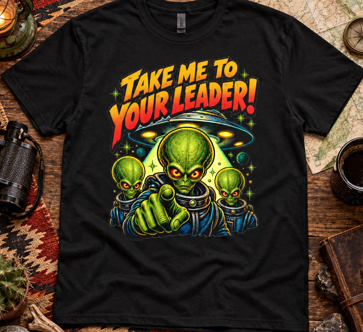 Take Me to Your Leader Alien Graphic T-Shirt