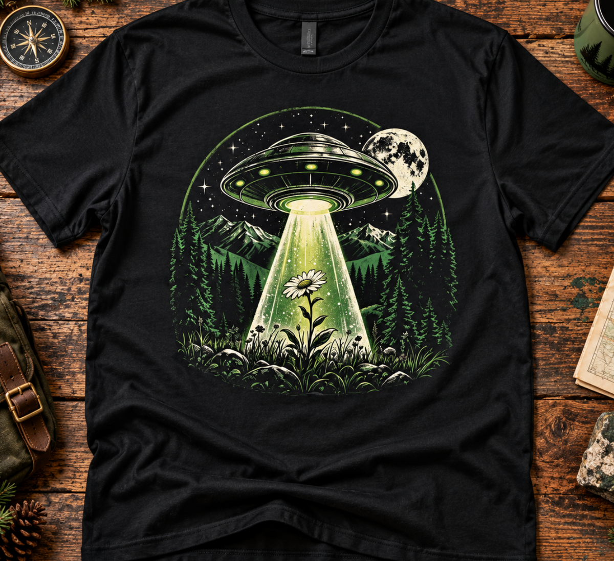 UFO Daisy Abduction T-Shirt