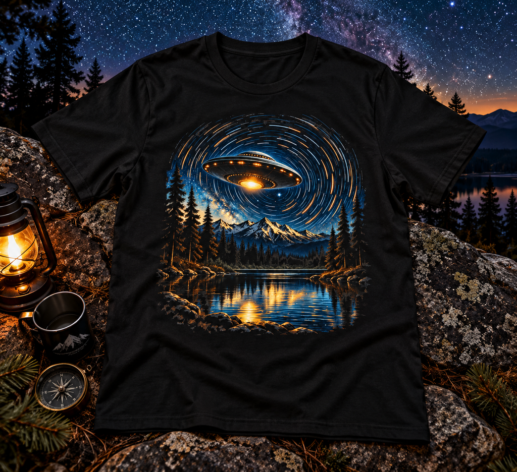 Galaxy Mountain Lake T-Shirt