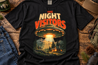 Night Visitors UFO Abduction Camping T-Shirt
