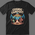 Cosmic Campout T-Shirt — Alien & Sasquatch Campfire Graphic Tee