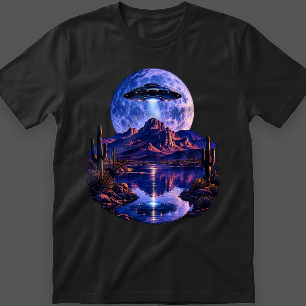 UFO Desert Night T-Shirt