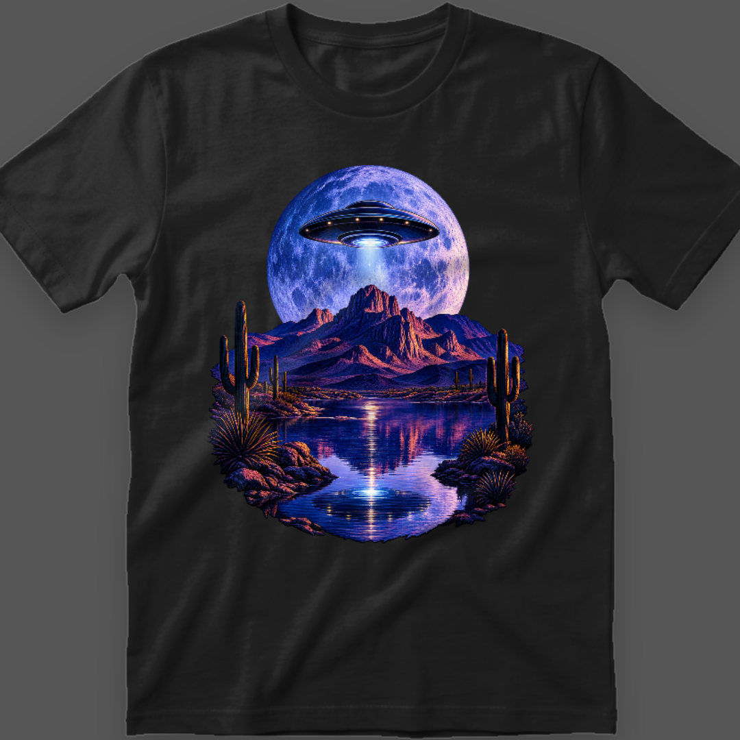 UFO Desert Night T-Shirt