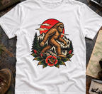 Bigfoot Forest Sunset T-Shirt — Sasquatch Vintage Graphic Tee